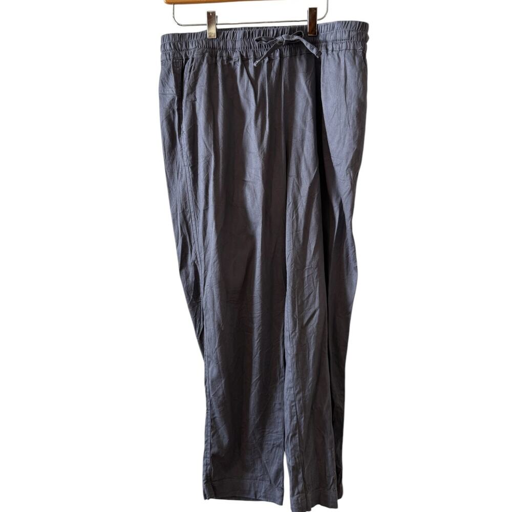 32 Degrees Cool Relaxed Linen Pants Gray M